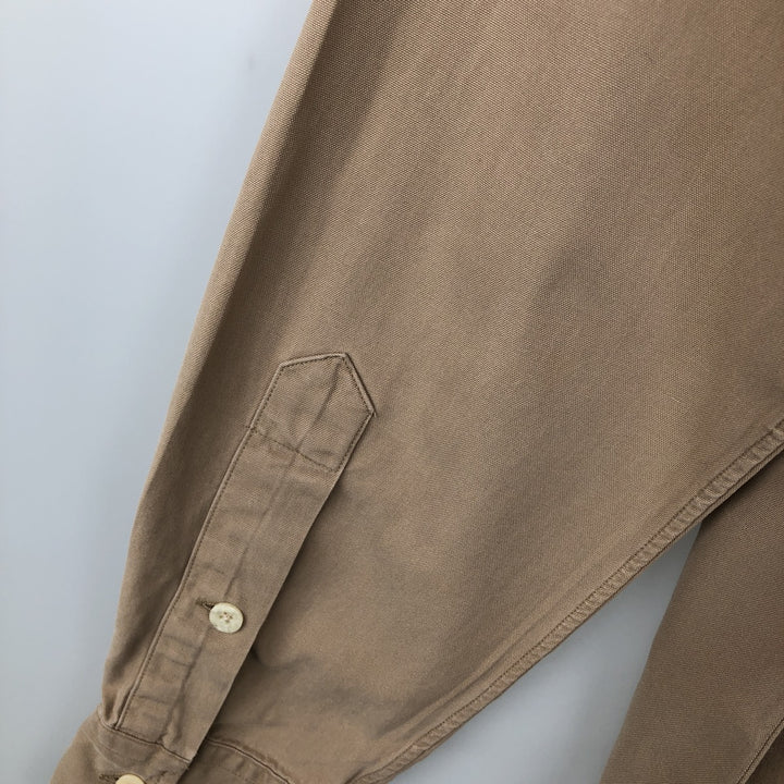 Ralph Lauren POLO by Ralph Lauren long-sleeved cotton shirt, men's size S cotton Beige type Vintage Second Hand