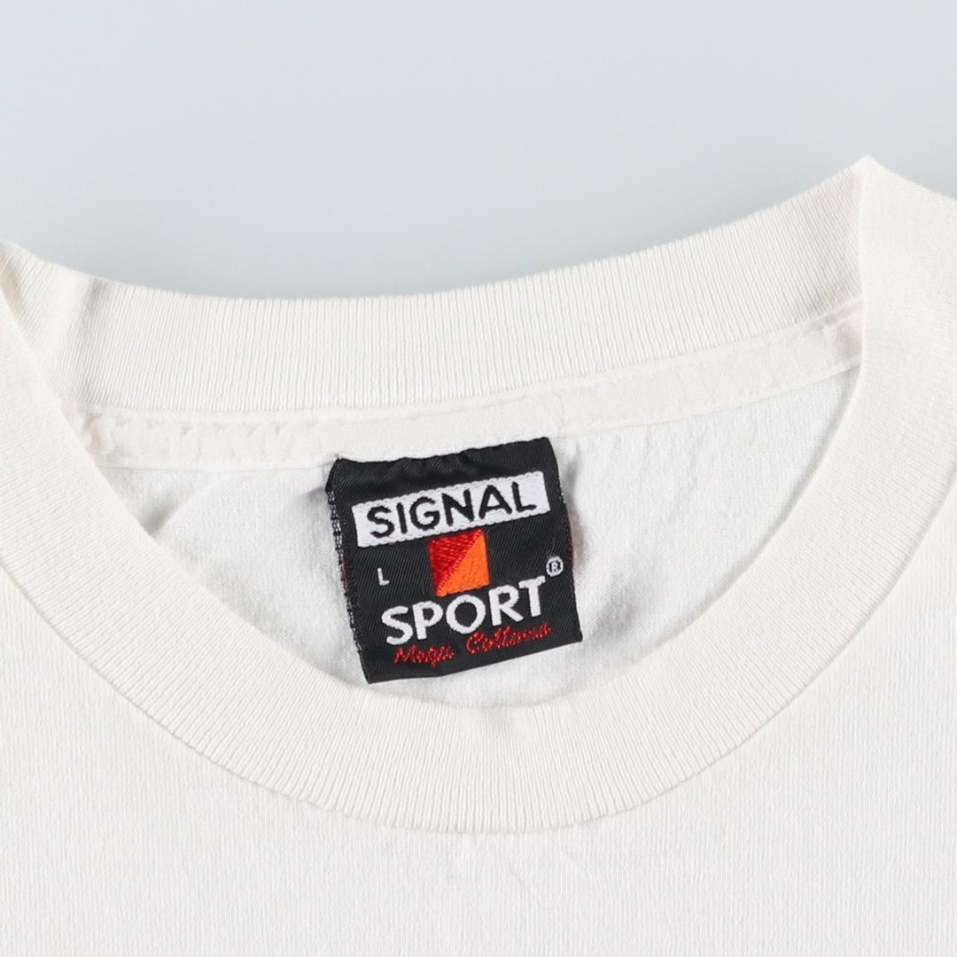 90'S SIGNAL NFL Dallas Cowboys SUPER BOWL XXX Sports Print T-Shirt, Made in USA, Men's Size L (Equivalent), Vintage cotton white type Vintage Second Hand