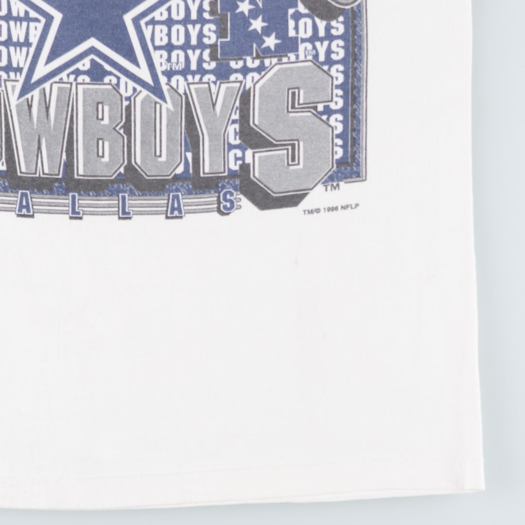 90'S SIGNAL NFL Dallas Cowboys SUPER BOWL XXX Sports Print T-Shirt, Made in USA, Men's Size L (Equivalent), Vintage cotton white type Vintage Second Hand