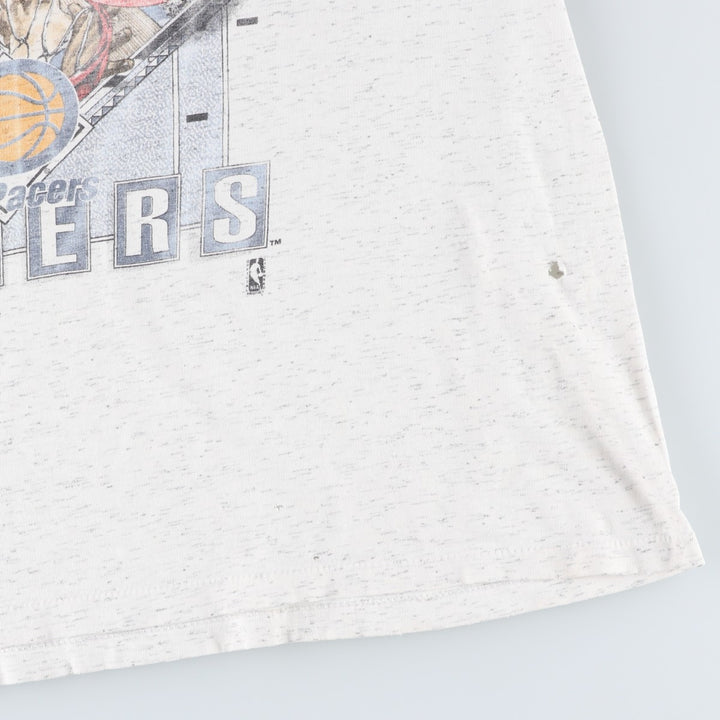 90'S NBA Indiana Pacers sports print t-shirt, men's size XL equivalent, vintage. unclear gray type Vintage Second Hand