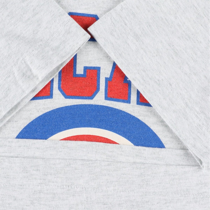 90'S Screen Stars MLB Chicago Cubs Sports Print T-Shirt, Made in USA, Men's Size M (approx.), Vintage cotton gray type Vintage Second Hand