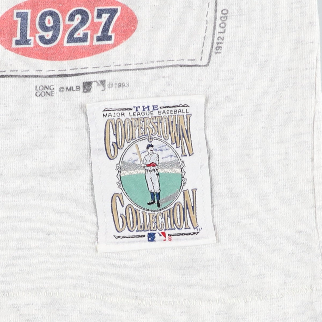 90'S Long Gone MLB New York Yankees sports print T-shirt, Made in USA, Men's size M (approx.) unclear gray type Vintage Second Hand