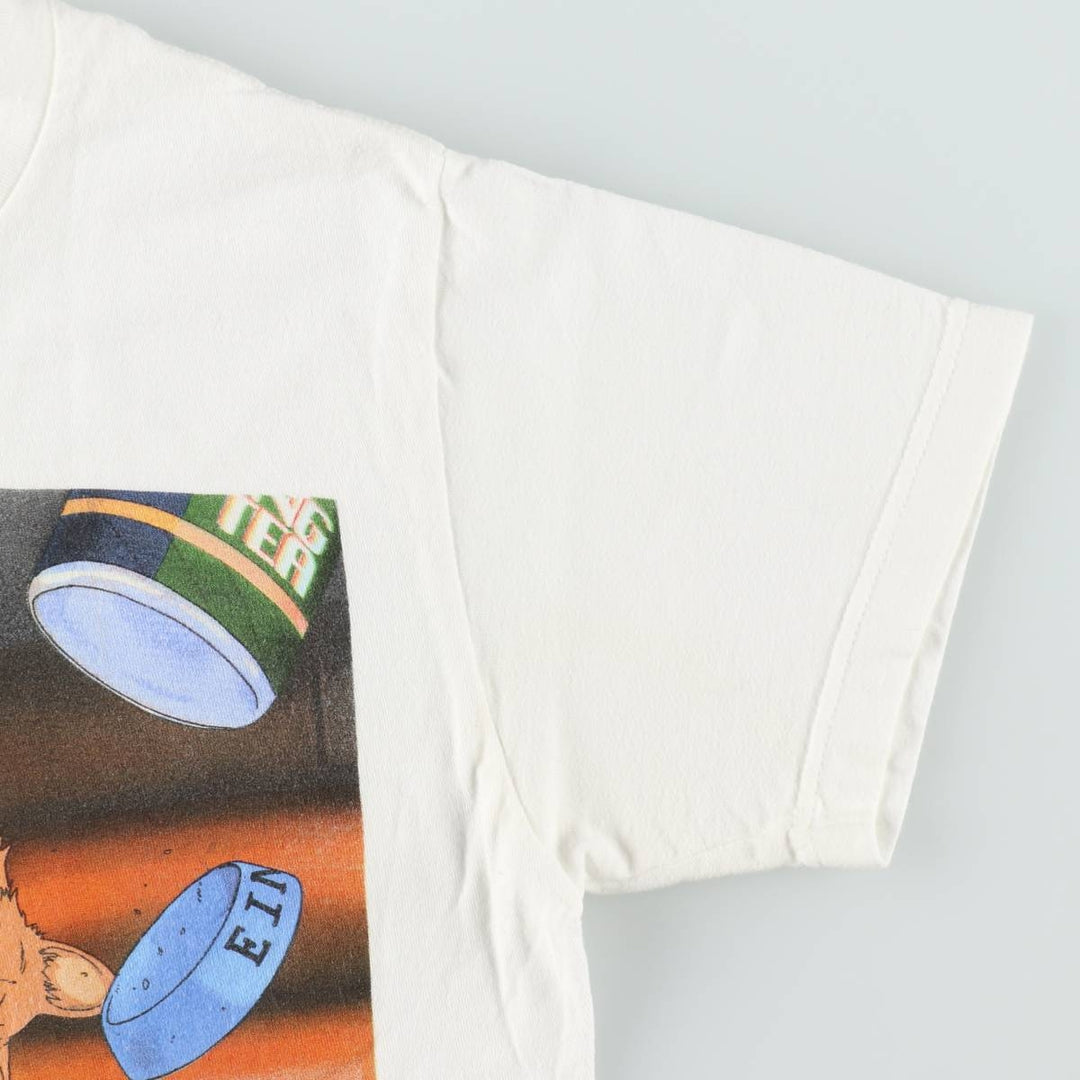COWBOY BEEBOP Anime Character Print T-Shirt (Men's Size S) cotton white type Vintage Second Hand