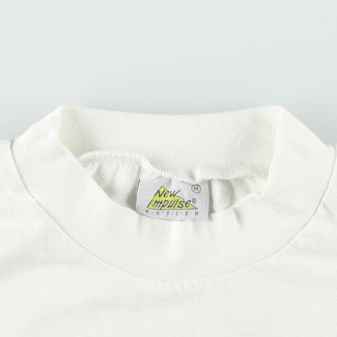 New Impulse DESIGN LOONEY TUNES Tweety Character Print T-Shirt (Men's Size L) unclear white type Vintage Second Hand