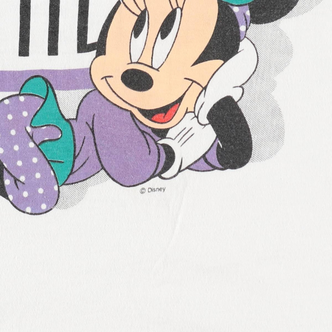 90'S Sherry's Mickey Mouse Character Print T-Shirt, Men's Size L (approx.), Vintage unclear white type Vintage Second Hand