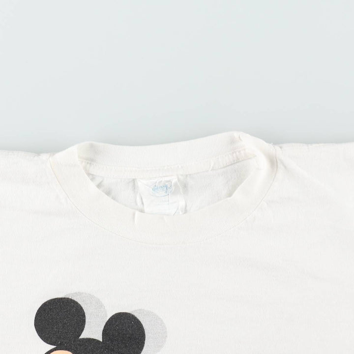 90'S Sherry's Mickey Mouse Character Print T-Shirt, Men's Size L (approx.), Vintage unclear white type Vintage Second Hand