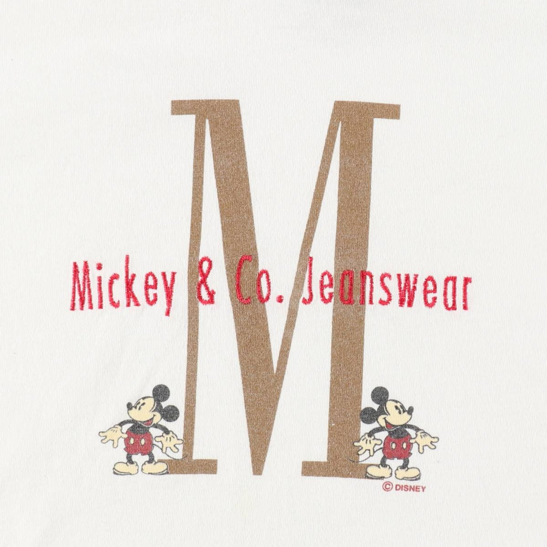 ~90'S Mickey And Co. MICKEY MOUSE Character Print T-Shirt, Made in USA, Men's XL equivalent, Vintage cotton white type Vintage Second Hand