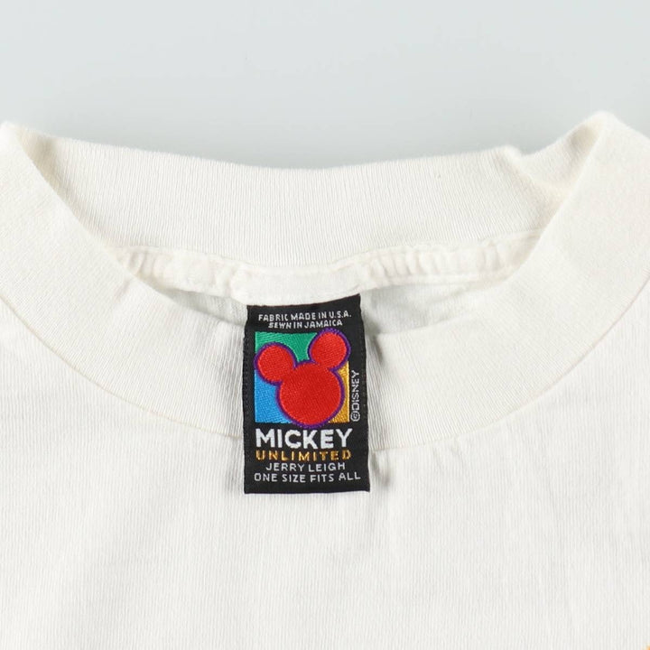 90'S MICKEY UNLIMITED MICKEY MOUSE Mickey Mouse Character Print T-Shirt, Men's Size L (Equivalent), Vintage cotton white type Vintage Second Hand
