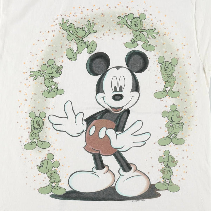 90'S MICKEY UNLIMITED MICKEY MOUSE Mickey Mouse Character Print T-Shirt, Men's Size L (Equivalent), Vintage cotton white type Vintage Second Hand