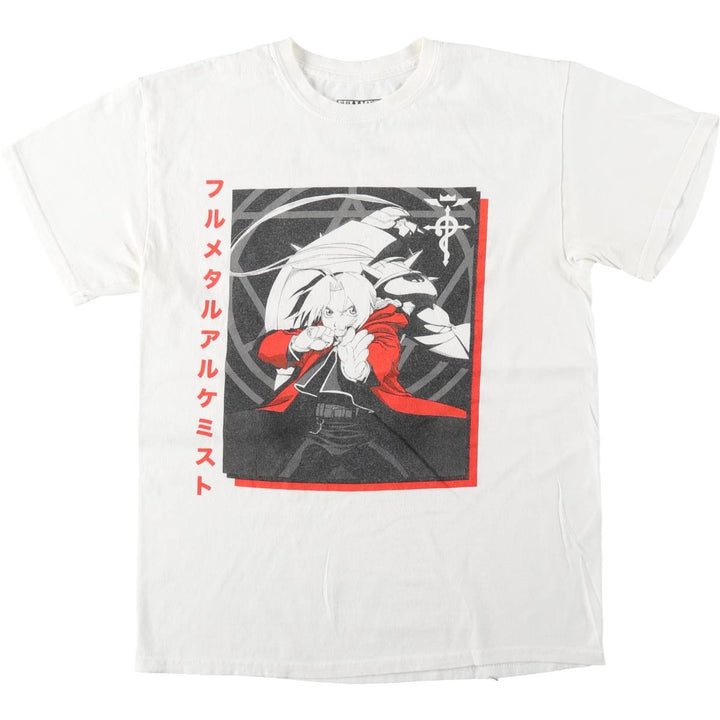 2000'S FULLMETAL ALCHEMIST Anime Character Print T-Shirt, Men's Size M (approx.) cotton white type Vintage Second Hand