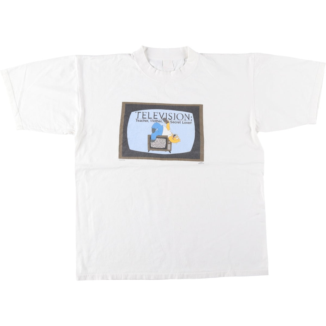 90'S THE SIMPSONS Homer character print T-shirt, men's size L equivalent, vintage. cotton white type Vintage Second Hand
