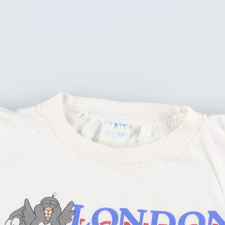 ~90'S Garfield Character Print T-Shirt, Men's Size L (Equivalent), Vintage unclear white type Vintage Second Hand