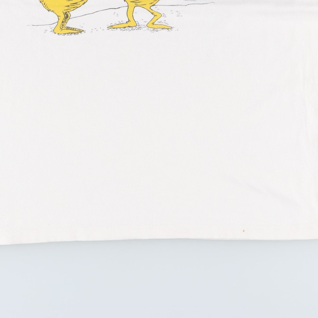 90'S Delta Dr. Seuss character print T-shirt, Made in USA, Men's size L equivalent, Vintage cotton white type Vintage Second Hand