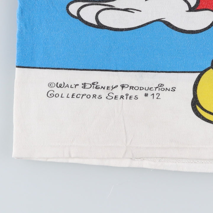 90'S Mickey & Co. MICKEY MOUSE character print T-shirt, men's size M equivalent, vintage. cotton white type Vintage Second Hand