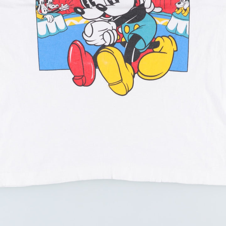 ~90'S VECTA MICKEY MOUSE Mickey Mouse Character Print T-Shirt, Men's Size L (Equivalent), Vintage cotton white type Vintage Second Hand