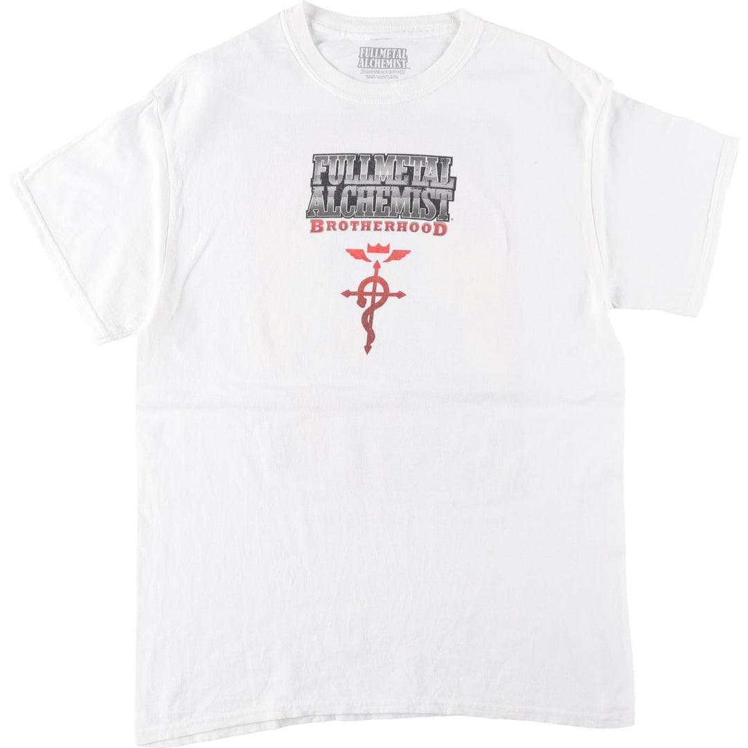 FULLMETAL ALCHEMIST Anime Character Print T-Shirt Men's M Size cotton white type Vintage Second Hand