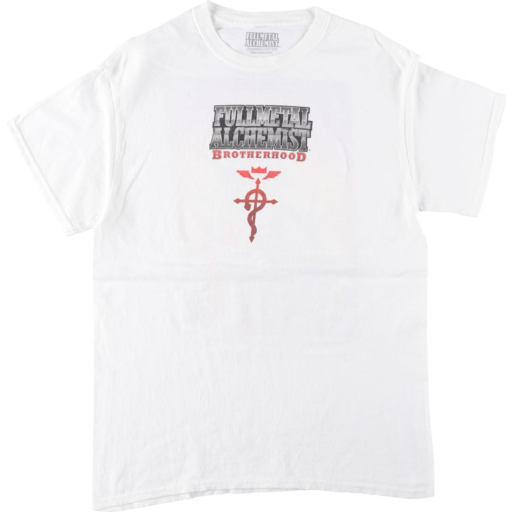 FULLMETAL ALCHEMIST Anime Character Print T-Shirt Men's M Size cotton white type Vintage Second Hand