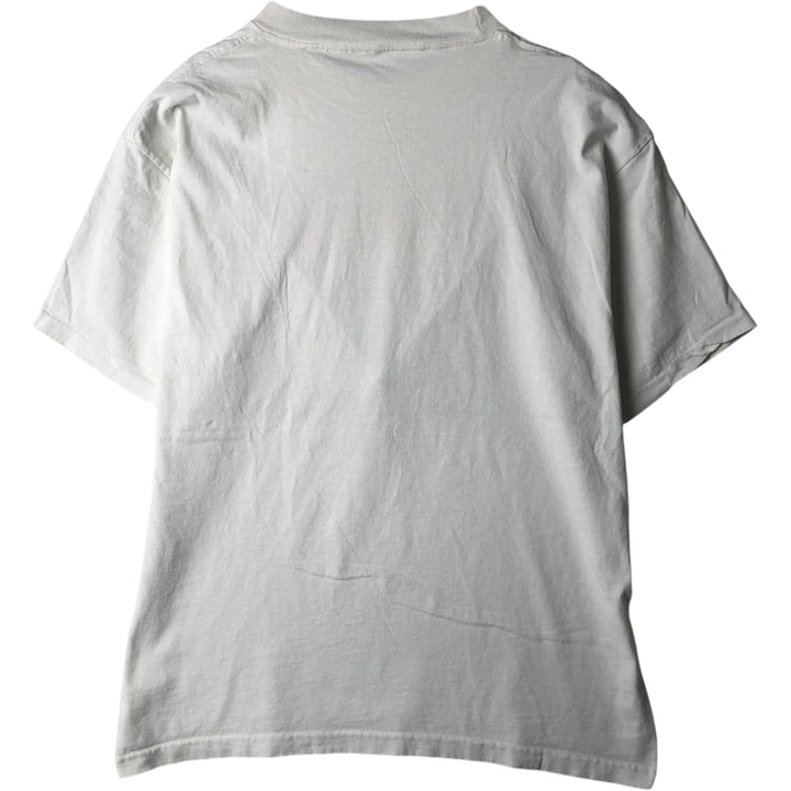MICKEY MOUSE Mickey Mouse character print T-shirt, men's size L unclear white type Vintage Second Hand