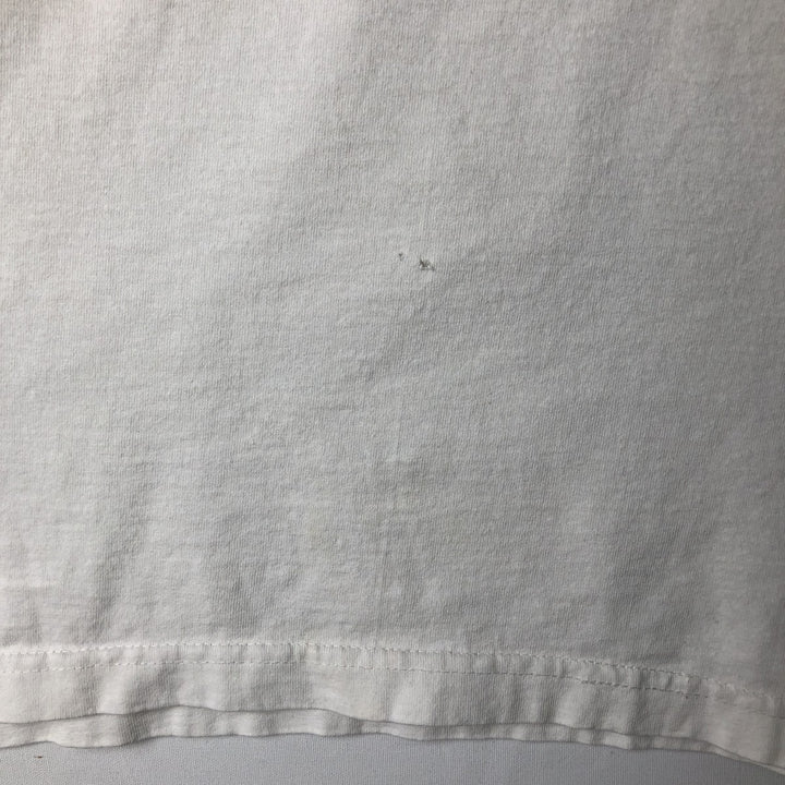 MICKEY MOUSE Mickey Mouse character print T-shirt, men's size L unclear white type Vintage Second Hand