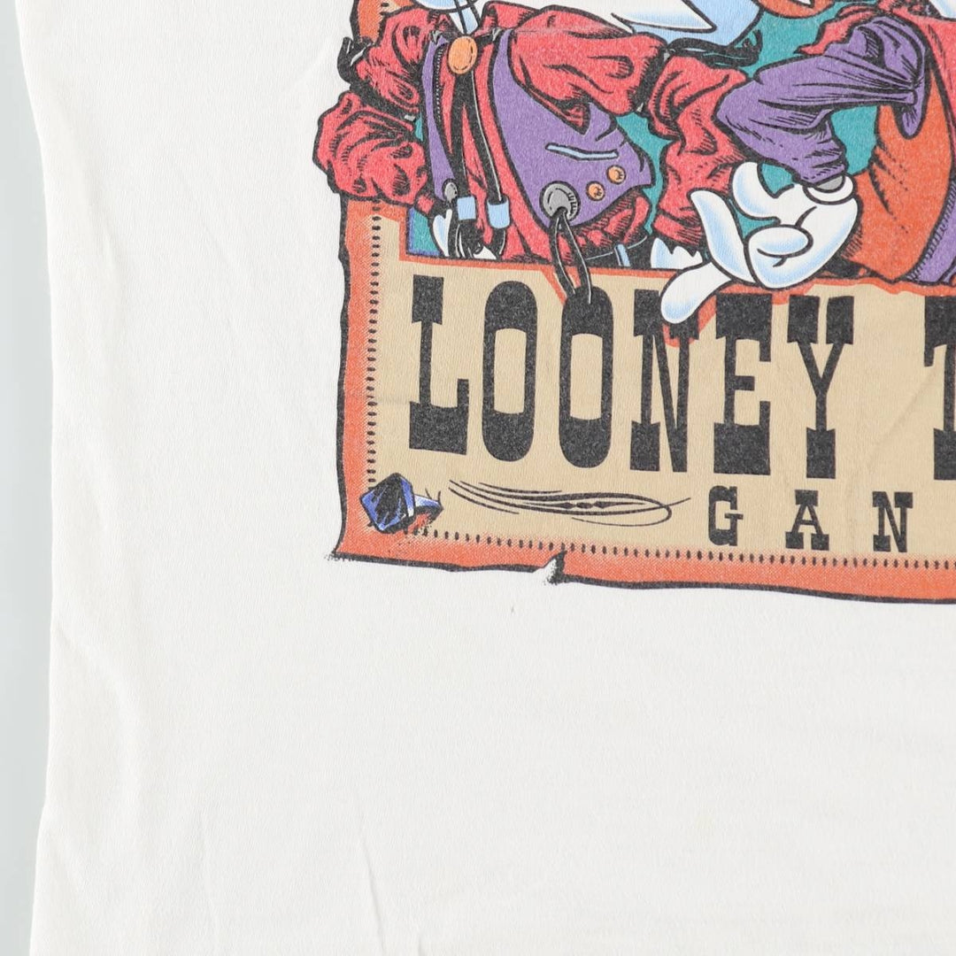 90'S Novel Teez Looney Tunes Character Print T-Shirt, Men's Size L (approx.), Vintage cotton white type Vintage Second Hand