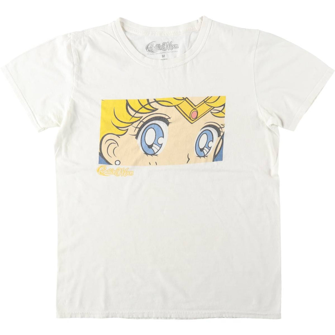 SAILOR MOON Usagi Tsukino Anime Character Print T-Shirt (Men's Size M) cotton white type Vintage Second Hand