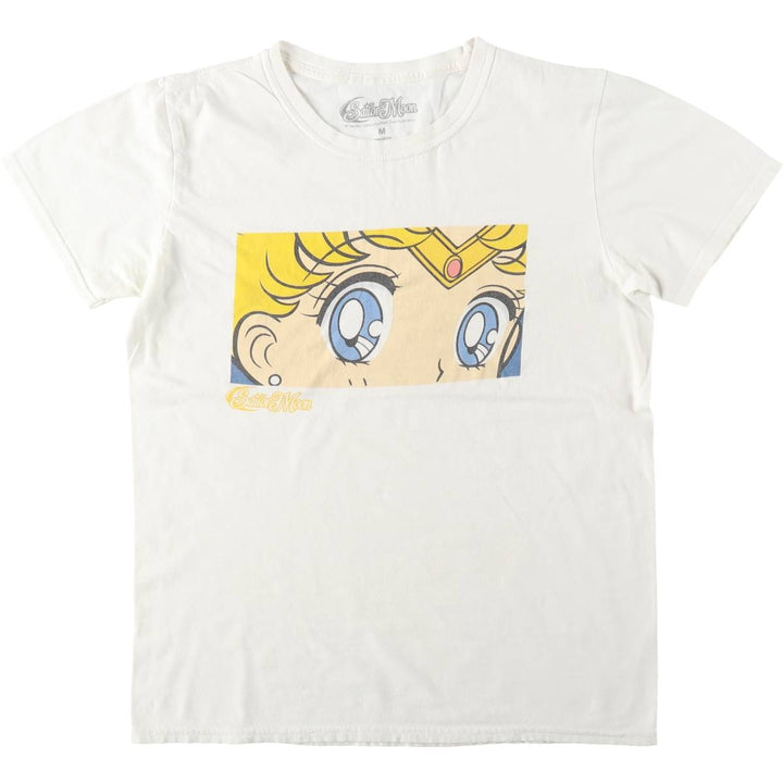 SAILOR MOON Usagi Tsukino Anime Character Print T-Shirt (Men's Size M) cotton white type Vintage Second Hand