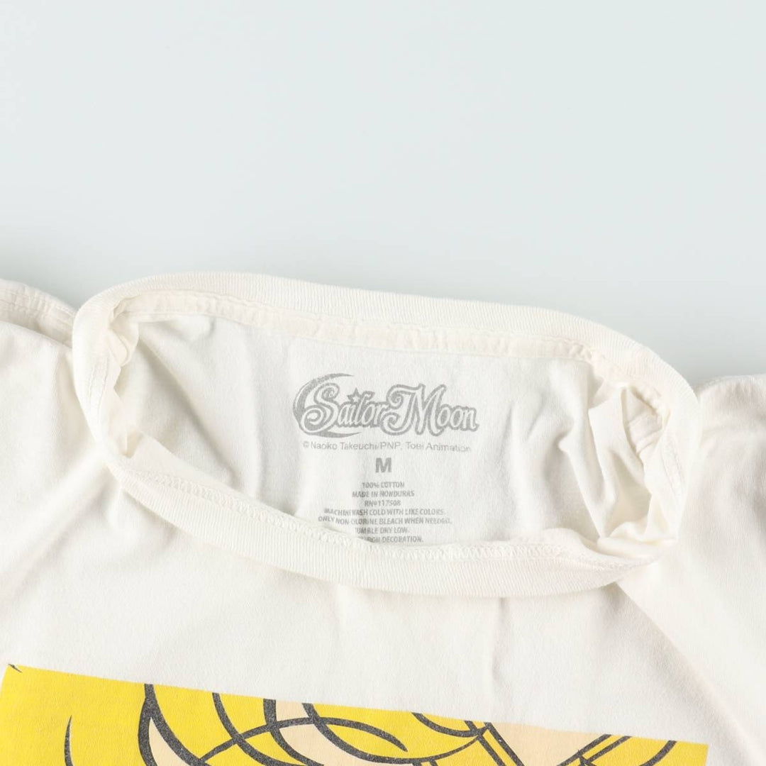 SAILOR MOON Usagi Tsukino Anime Character Print T-Shirt (Men's Size M) cotton white type Vintage Second Hand
