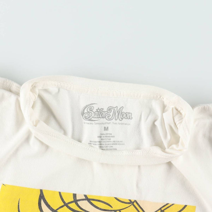 SAILOR MOON Usagi Tsukino Anime Character Print T-Shirt (Men's Size M) cotton white type Vintage Second Hand