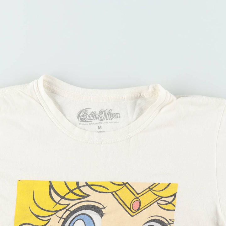 SAILOR MOON Usagi Tsukino Anime Character Print T-Shirt (Men's Size M) cotton white type Vintage Second Hand