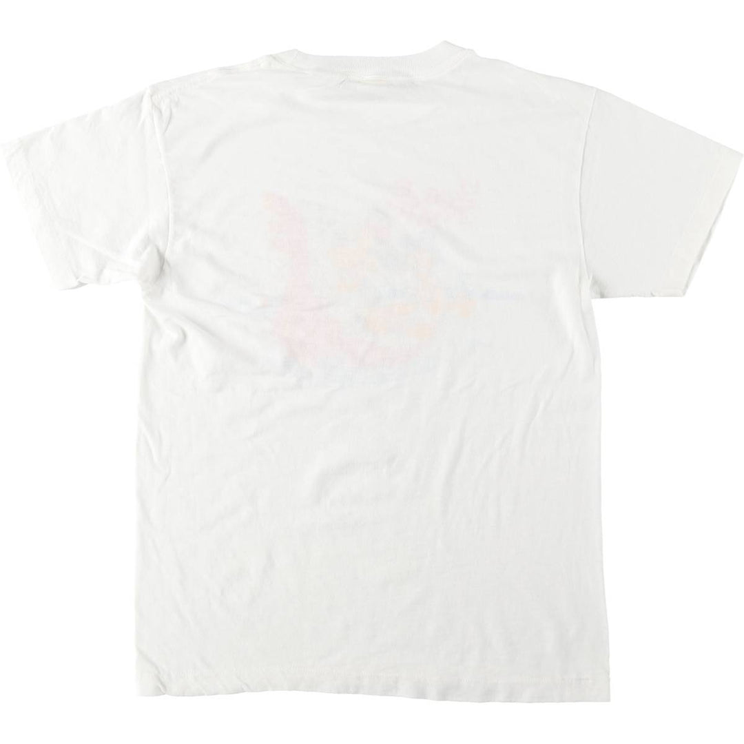 90'S CHED MICKEY MOUSE Mickey Mouse Character Print T-Shirt, Made in USA, Men's Size L (Equivalent), Vintage polyester white type Vintage Second Hand