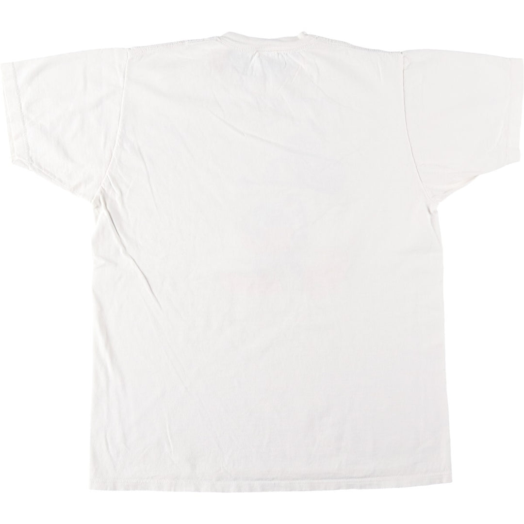 Jerzees MICKEY MOUSE character print T-shirt, made in USA, men's size L equivalent. cotton white type Vintage Second Hand