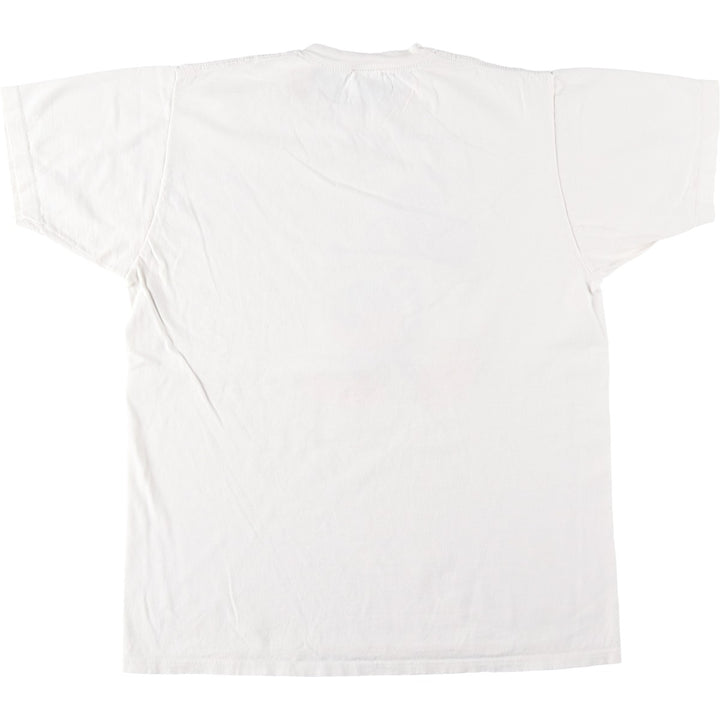 Jerzees MICKEY MOUSE character print T-shirt, made in USA, men's size L equivalent. cotton white type Vintage Second Hand