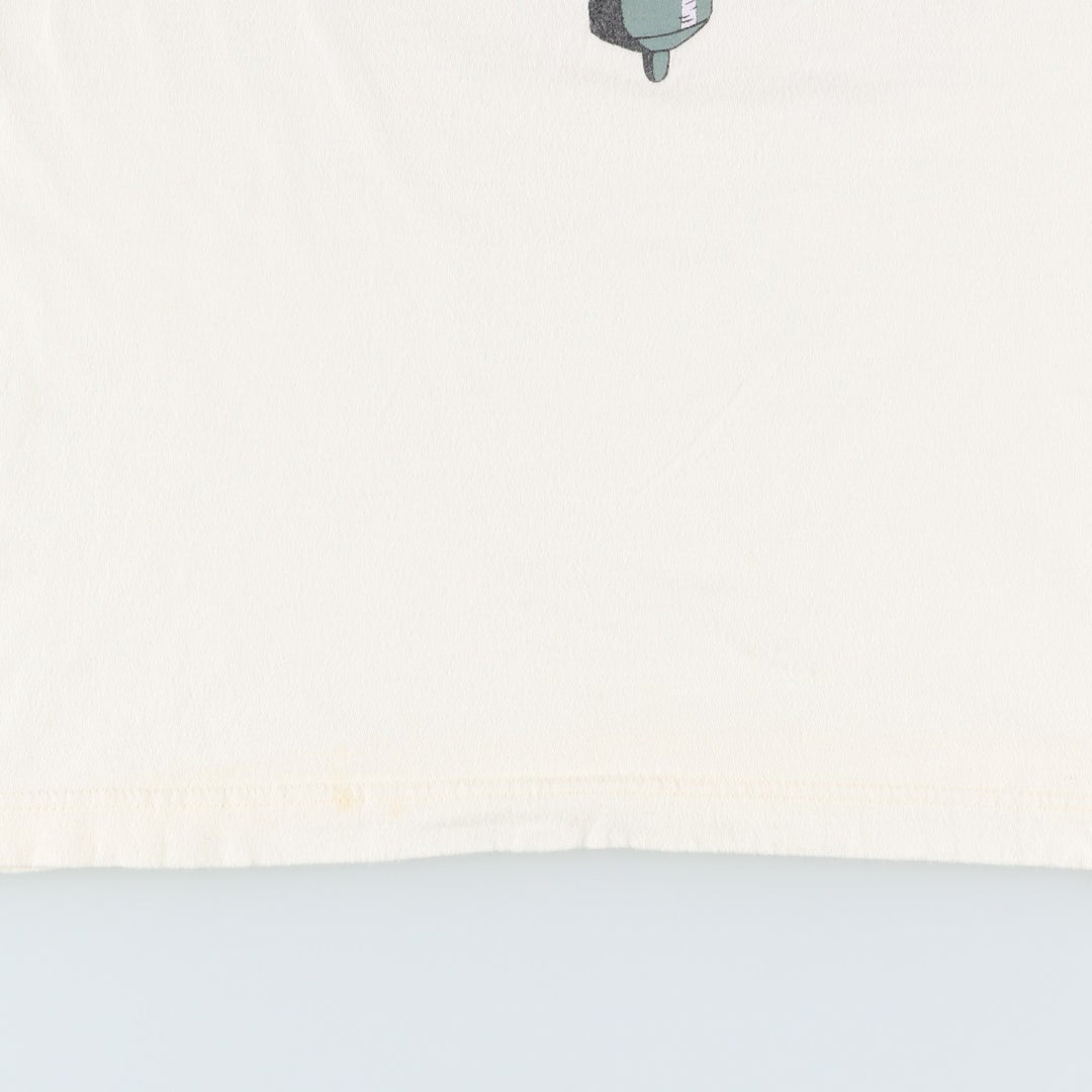 My Neighbor Totoro Anime Character Print T-Shirt (Men's Size L) cotton ivory Vintage Second Hand