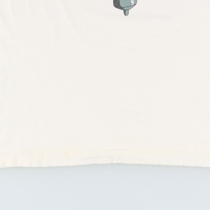 My Neighbor Totoro Anime Character Print T-Shirt (Men's Size L) cotton ivory Vintage Second Hand