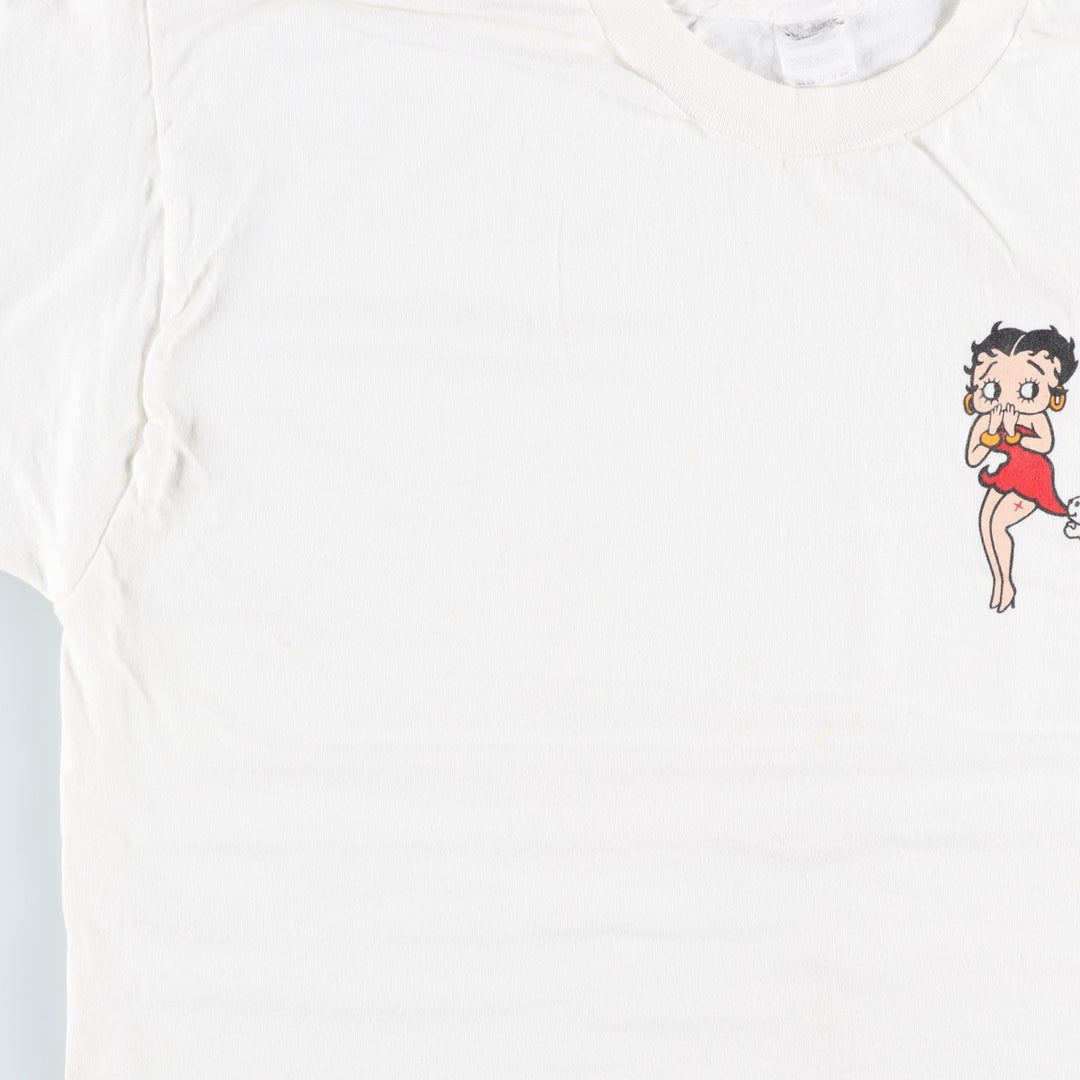 Vintage 90'S BETTY BOOP character print T-shirt, men's size XL cotton white type Vintage Second Hand