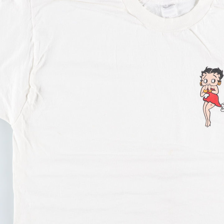 Vintage 90'S BETTY BOOP character print T-shirt, men's size XL cotton white type Vintage Second Hand