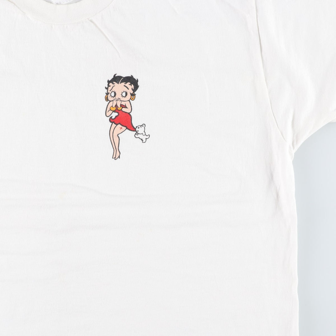 Vintage 90'S BETTY BOOP character print T-shirt, men's size XL cotton white type Vintage Second Hand