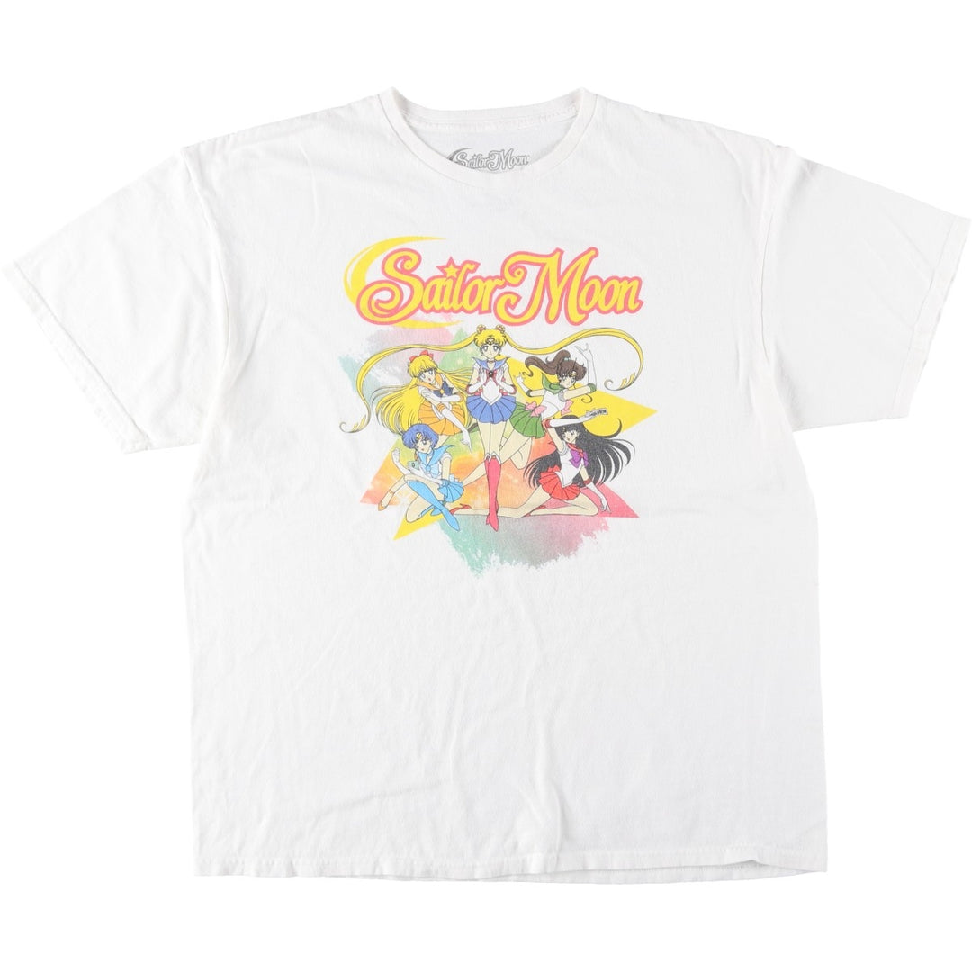 SAILOR MOON Sailor Moon Anime Character Print T-Shirt Men's XL cotton white type Vintage Second Hand