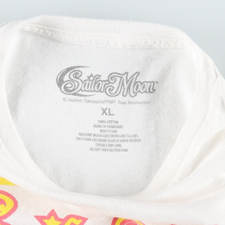 SAILOR MOON Sailor Moon Anime Character Print T-Shirt Men's XL cotton white type Vintage Second Hand