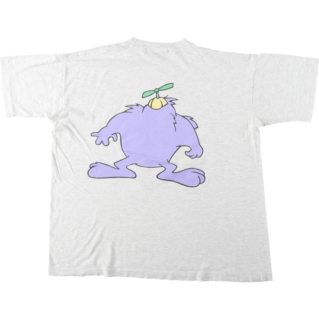 ~90'S GALAXY BY HARVIC Looney Tunes Dizzy De Ville Character Print T-Shirt Men's XL equivalent Vintage cotton gray type Vintage Second Hand