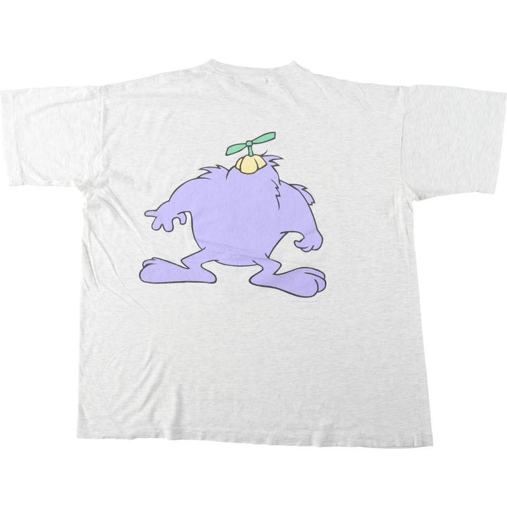 ~90'S GALAXY BY HARVIC Looney Tunes Dizzy De Ville Character Print T-Shirt Men's XL equivalent Vintage cotton gray type Vintage Second Hand
