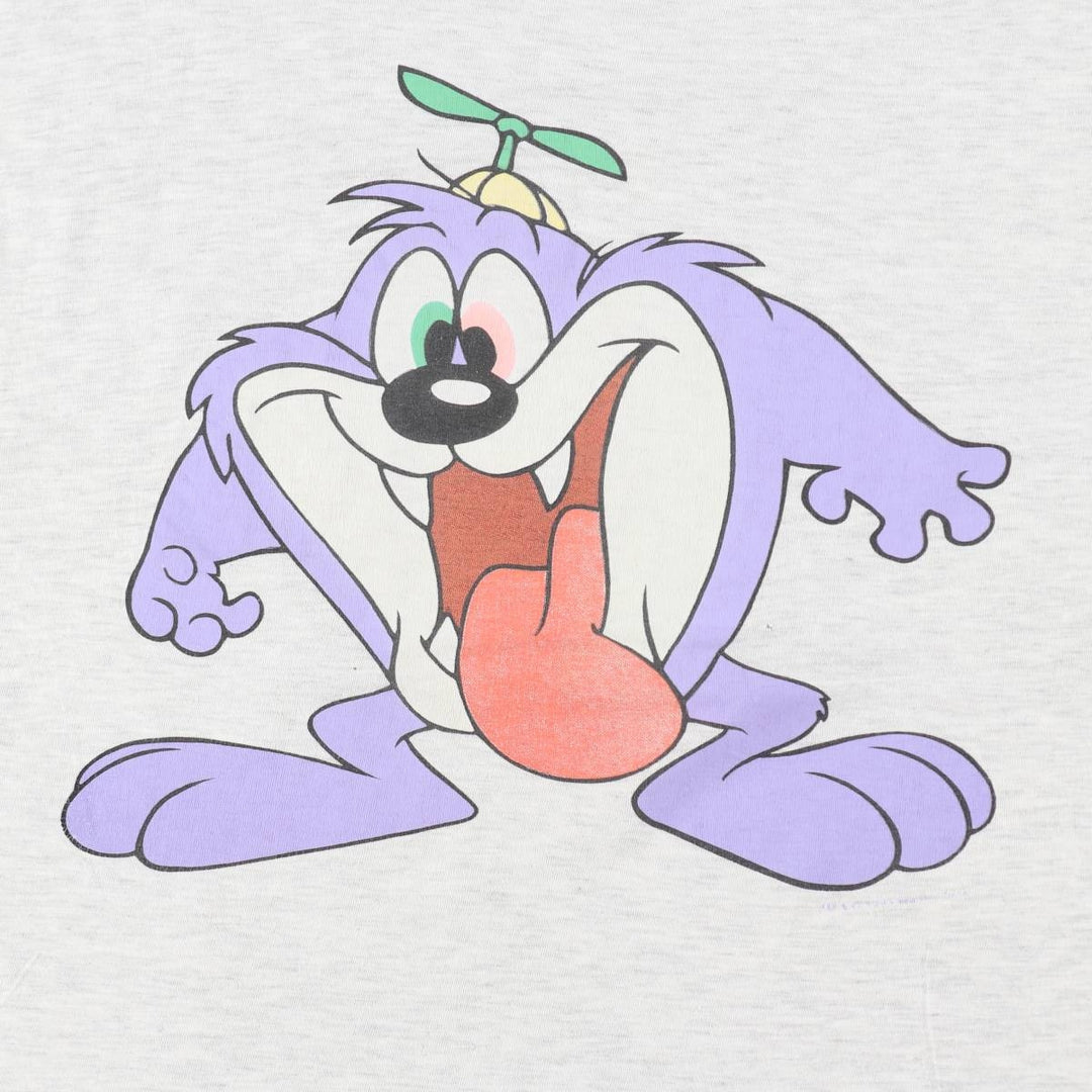 ~90'S GALAXY BY HARVIC Looney Tunes Dizzy De Ville Character Print T-Shirt Men's XL equivalent Vintage cotton gray type Vintage Second Hand