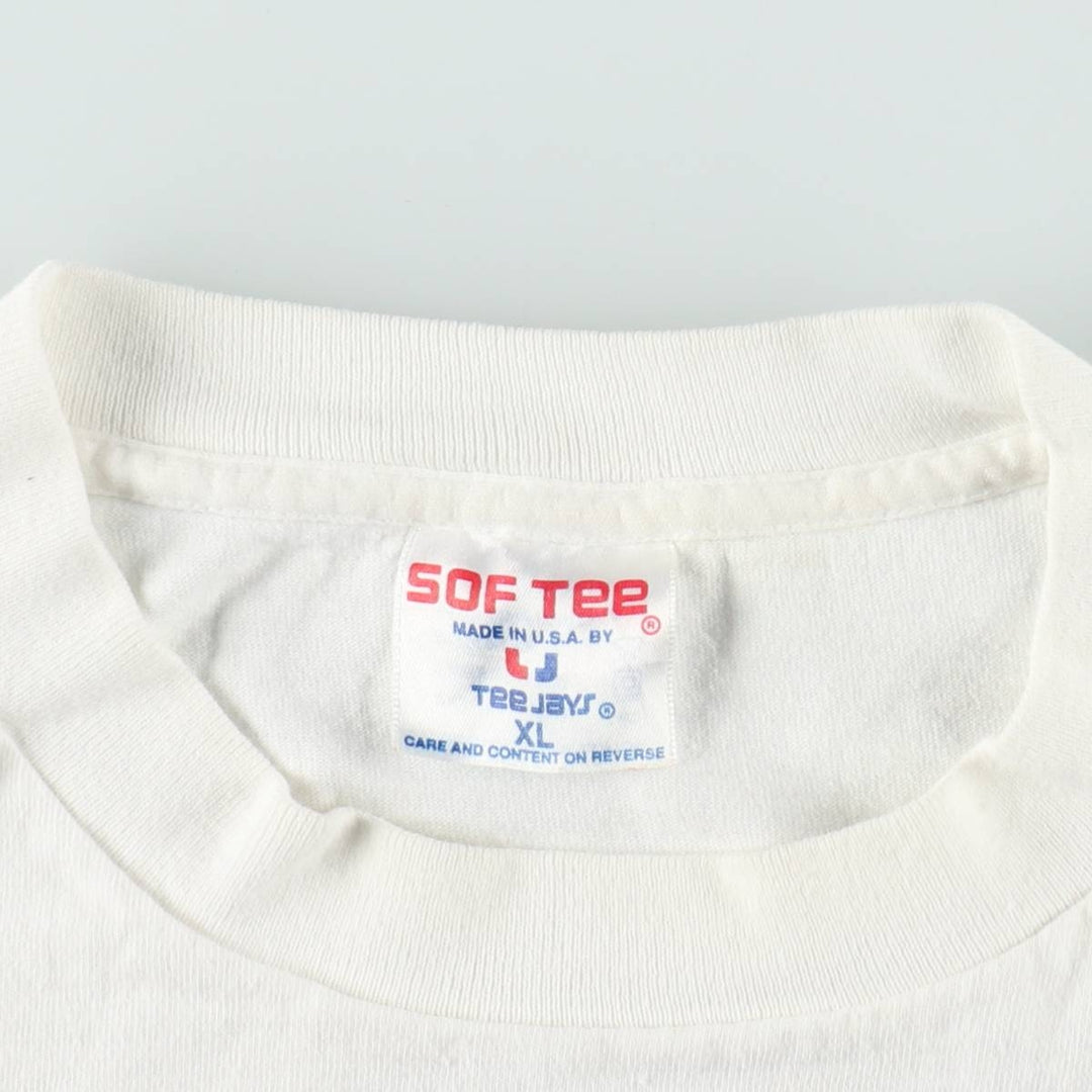 90'S SOF TEE LOONEY TUNES Character Print T-Shirt Made in USA Men's XL Equivalent Vintage cotton white type Vintage Second Hand