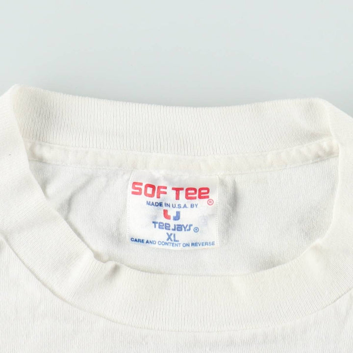 90'S SOF TEE LOONEY TUNES Character Print T-Shirt Made in USA Men's XL Equivalent Vintage cotton white type Vintage Second Hand
