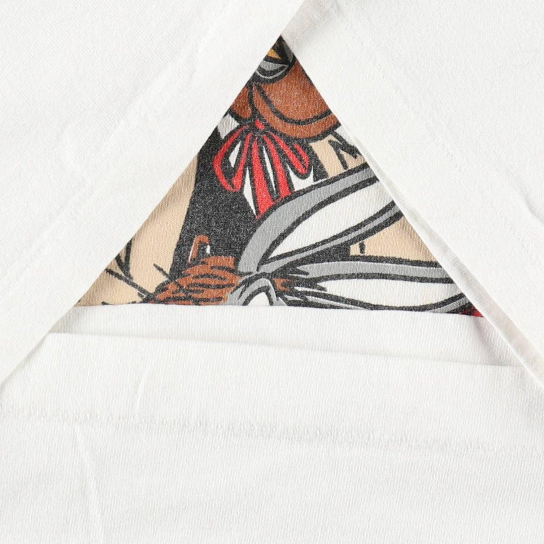 90'S SOF TEE LOONEY TUNES Character Print T-Shirt Made in USA Men's XL Equivalent Vintage cotton white type Vintage Second Hand