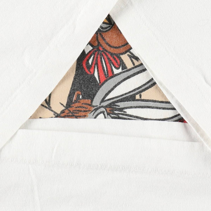 90'S SOF TEE LOONEY TUNES Character Print T-Shirt Made in USA Men's XL Equivalent Vintage cotton white type Vintage Second Hand