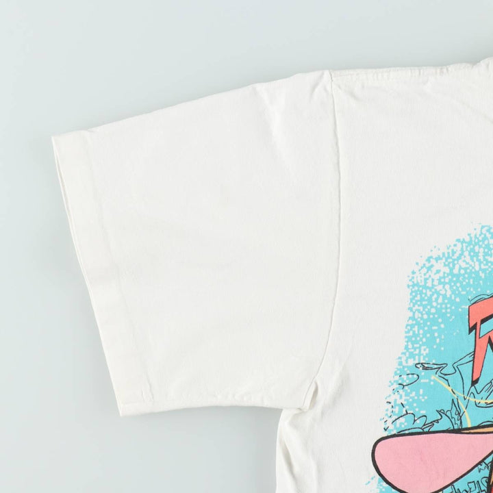 90'S Ren and Stimpy character print T-shirt, men's size M equivalent, vintage. unclear white type Vintage Second Hand