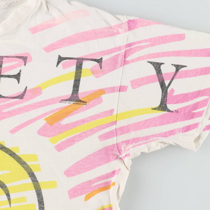 90'S Looney Tunes Tweety Large Print Character T-Shirt Men's Size M (Equivalent) Vintage unclear white type Vintage Second Hand