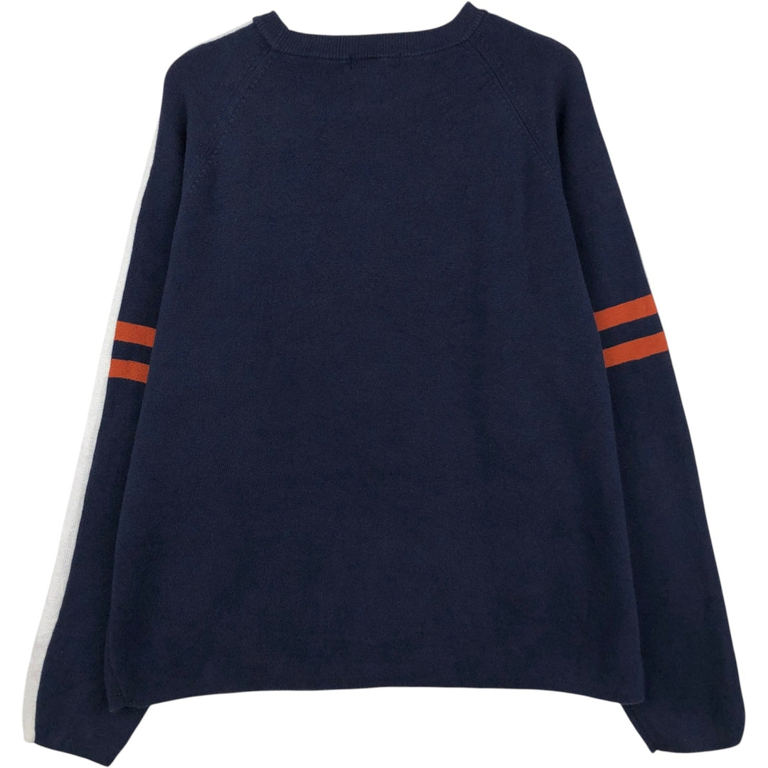 UTILITY Cotton Knit Sweater, Women's Size L (approx.) cotton navy blue type Vintage Second Hand
