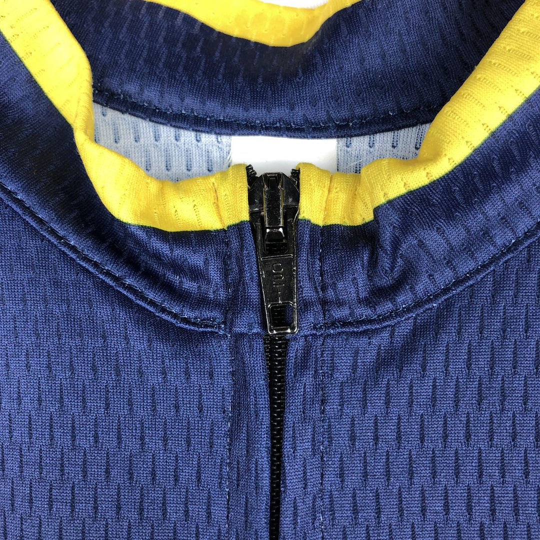 Pearson Union Jack Short-Sleeve Cycling Shirt, Women's Size M (Equivalent), Vintage polyester navy blue type Vintage Second Hand